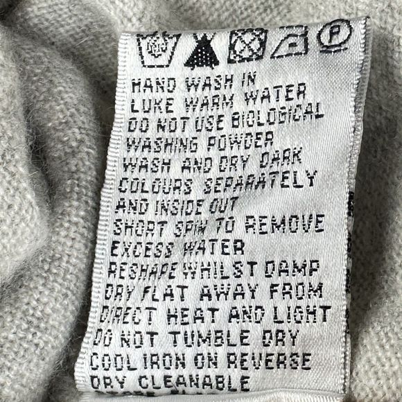 Boden Tunic Sweater Womens 8 Light Heather Gray Cashmere Soft V Neck LS Pullover - Picture 11 of 11